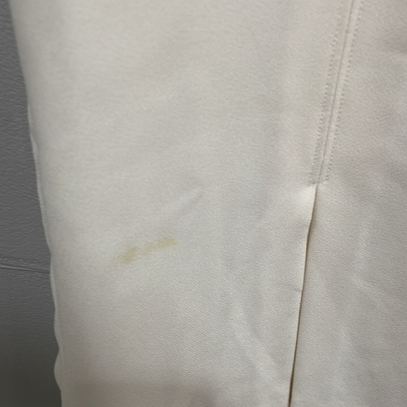 Banana Republic Embellished Fit & Flare Holiday Office Dress OFF WHITE - Picture 4 of 8